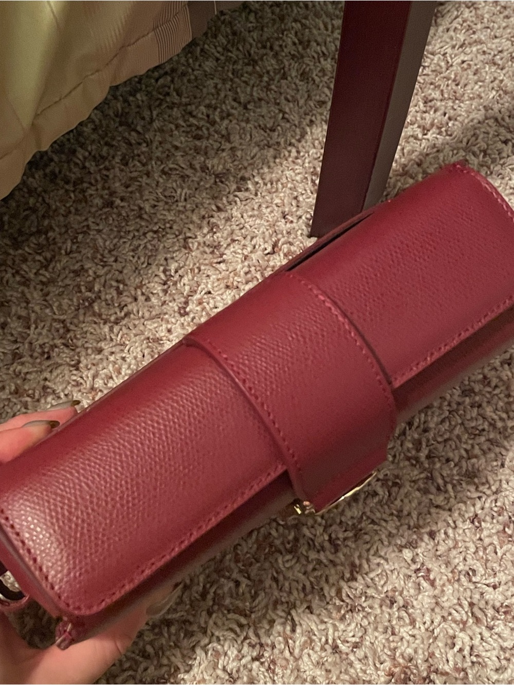 Senreve Cadence crossbody Pebbled Merlot - Picture 10 of 11